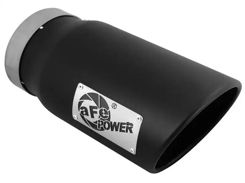 aFe 49T50601-B12 Diesel Exhaust Tip Bolt On Black 5in Inlet x 6in Outlet 12in Long