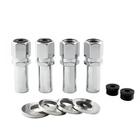 McGard Hex Lug Nut (Drag Racing X-Long Shank) 1/2-20 / 13/16 2.475in. Length (4-Pack) - Chrome