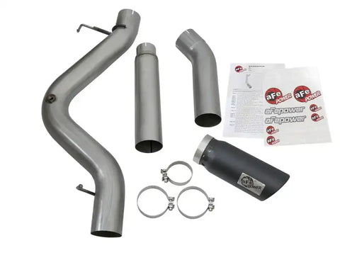 aFe 49-44081-B LARGE Bore HD 5in Exhausts DPF-Back SS w/ Black Tips 16-17 GM Diesel Truck V8-6.6L (td) LML/L5P