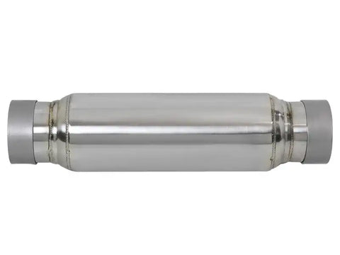 aFe 49M10001 MACH Force-Xp 409 SS Resonator 3in. Inlet/Outlet / 4in. Diameter 12in. Body 16in. Length