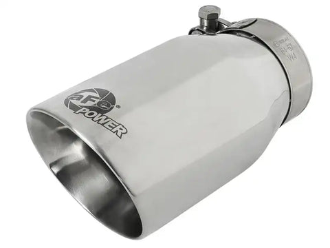 aFe 49T25354-P07 MACH Force-Xp Universal 304 SS Single-Wall Clamp-On Exhaust Tip - Polished