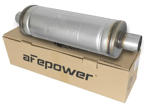 aFe 49M00021 MACH Force-Xp 409 SS Muffler 2.5in Center/Center 18in L x 6in Dia - Round Body