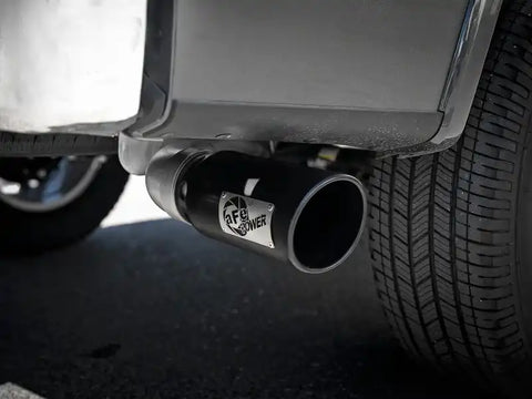 aFe 49-03106-B Atlas 4in Aluminized Steel DPF-Back Exh 18-19 Ford F-150 V6-3.0L (td) w/ Black Tip