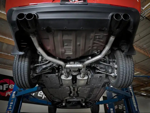 aFe 49-32067-B MACH Force-Xp 2-1/2in 304 SS Cat-Back Exhaust 15-21 Dodge Challenger V6-3.6L - Quad Black Tip