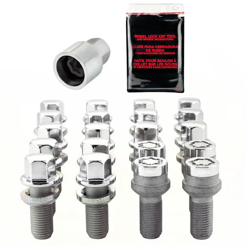 McGard 5 Lug Hex Install Kit w/Locks (Radius Seat Bolt) M14X1.5 / 17mm 27.5mm Shank L - Chrome