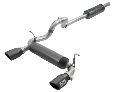 aFe 49-38066-B Rebel Series 2.5in 304 SS Cat-Back Exhaust w/ Black Tips 2018+ Jeep Wrangler (JL) V6 3.6L