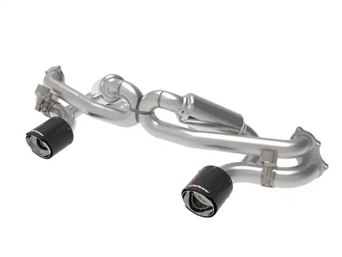 aFe 49-36443-C MACHForce XP 2.25in-2.5in 304SS Exhaust Cat-Back 20-22 Porsche Cayman GT4 (718) - Carbon Tips