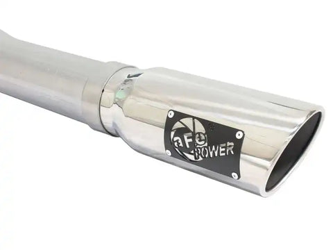 aFe 49-43073-P MACHForce XP Exhaust 3in-3.5in SS Single Side Ext CB w/ Polished Tips 15 Ford F150 V8 5.0L CC/SB