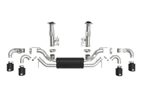 aFe 49-34124-B MACH Force-Xp 3 to 2-1/2 304SS Cat-Back 2020 Chevy Corvette (C8) 6.2L - Black Tip