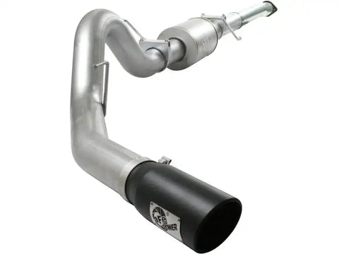 aFe 49-03041-B Atlas Exhaust 4in Aluminized Cat-Back w/ 304 SS Black Tip 11-13 Ford F-150 EcoBoost V6 3.5L (tt)