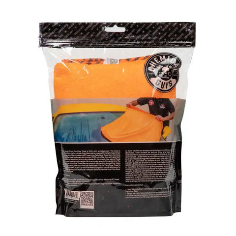 Chemical Guys Fatty Super Dryer Microfiber Drying Towel - 25in x 34in - Orange - Case of 12