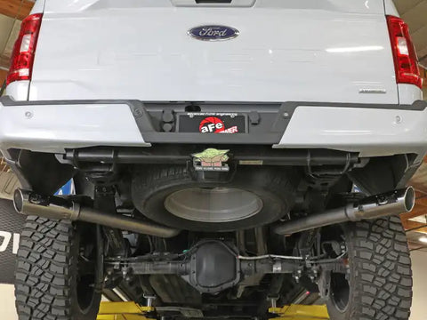 aFe 49-33126-B Vulcan 3in 304 SS Cat-Back Exhaust 2021 Ford F-150 V6 2.7L/3.5L (tt)/V8 5.0L w/ Black Tips