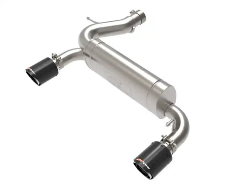 aFe 49-33137-C Vulcan 3in 304 SS Axle-Back Exhaust 2021 Ford Bronco L4-2.3L (t)/V6-2.7L (tt) w/ Carbon Tips