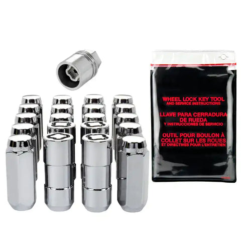 McGard 5 Lug Hex Install Kit w/Locks (Cone Seat Nut) M14X2.0 / 13/16 2.25in. Length - Chrome