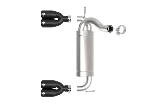 aFe 49-48086-B Rebel Series 2.5in 409 SS Axle-Back Exhaust System Black 07-18 Jeep Wrangler (JK) V6-3.6L/3.8L