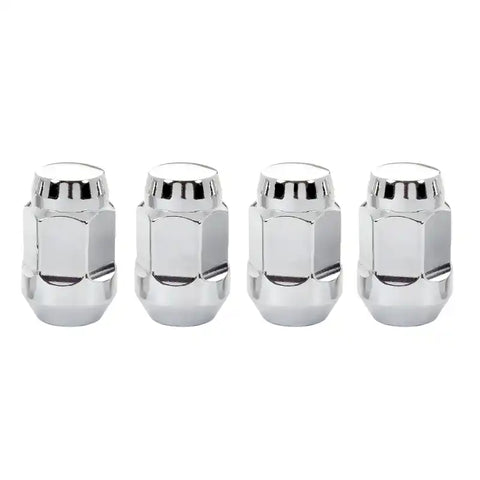 McGard Hex Lug Nut (Cone Seat Bulge Style) M12X1.25 / 3/4 1.45in. Length (4-Pack) - Chrome