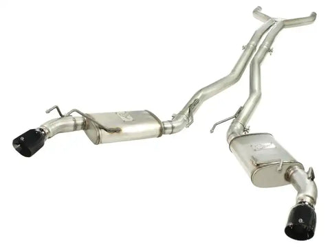 aFe 49-44039-B MACHForce XP Exhaust 3in Stainless Stee CB/10-13 Chevy Camaro V8-6.2L (td) (gloss blk tip)