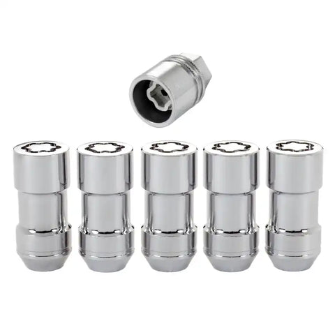 McGard Wheel Lock Nut Set - 5pk. (Cone Seat) M14X1.5 / 22mm Hex 1.965in. Length Chrome