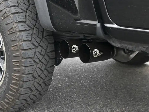 aFe 49-44061-B Rebel Series CB 3in Middle Side Exit SS Exht w/ Black Tips 15-17 Chevy Colorado / GMC Canyon