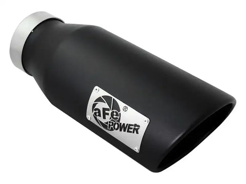 aFe 49T40601-B15 Power MACH Force-Xp 4in In x 6in Out 15in L Driver Side Clamp-On 409 SS Exhaust Tip-Black