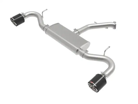 aFe 49-47016-C Takeda 2.5in 409 SS Axle-Back Exhaust System Carbon Fiber 18-20 Hyundai Elantra GT L4-1.6L(t)