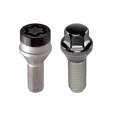 McGard 5 Lug Hex Install Kit w/Locks (Cone Seat Bolt) M12X1.25 / 17mm 25.6mm Shank L. - Black