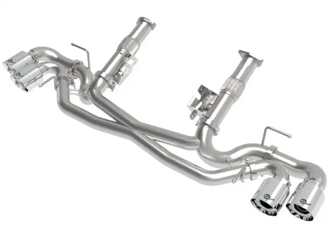 aFe 49-34127NM-P MACH Force-Xp 3 to 2-1/2 304SS Cat-Back (No Muff.) 2020 Chevy Corvette (C8) 6.2L- Polished Tip