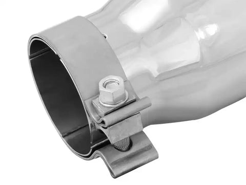 aFe 49T30401-P09 MACH Force-Xp 3in Inlet x 4in Outlet 9in Length 304 Stainless Steel Exhaust Tip Polished
