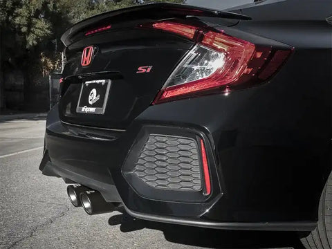 aFe 49-36618-B Takeda 3in 304 SS Cat-Back Exhaust w/ Dual Center Black Tips 17+ Honda Civic Si (2dr) I4 1.5L