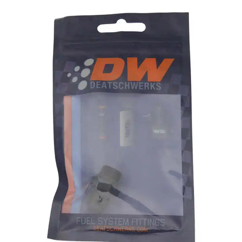 DeatschWerks 6AN ORB Male to 6AN Male Flare Adapter (Incl O-Ring) - Anodized Matte Black