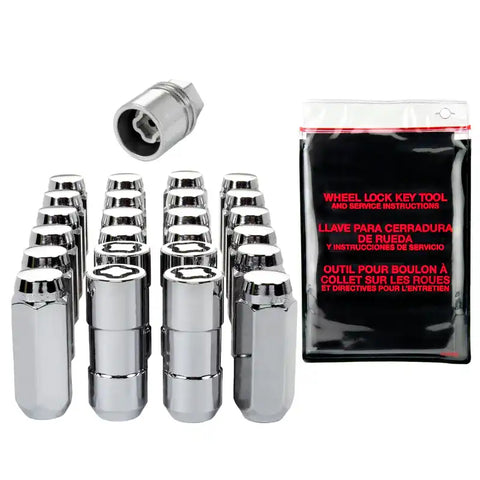McGard 6 Lug Hex Install Kit w/Locks (Cone Seat Nut) M14X2.0 / 13/16 2.25in. Length - Chrome