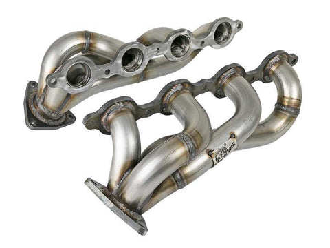 aFe 48-34145 Twisted 1-3/4in 304SS Shorty Header 20-23 GM 2500/3500HD 6.6L V8