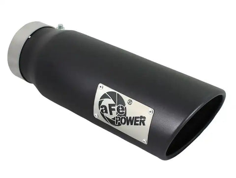 aFe 49T40501-B15 Diesel Exhaust Tip Bolt On Black 4in Inlex x 5in Outlet 15in