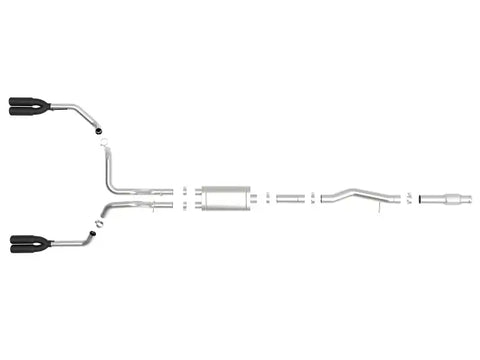 aFe 49-34102-B Vulcan Series 4-3in 304SS Exhaust Cat-Back w/ Blk Tips 2019 GM Silverado/Sierra 1500 V8-6.2L