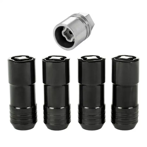 McGard Wheel Lock Nut Set - 4pk. (Cone Seat) M14X2.0 / 13/16 Hex 2.25in. Length Black