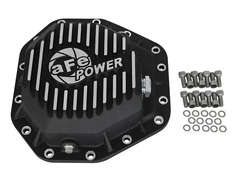 aFe 46-70352-WL Power Pro Series Rear Differential Cover Black w/Machined Fins 17-19 Ford Diesel Trucks V8-6.7L