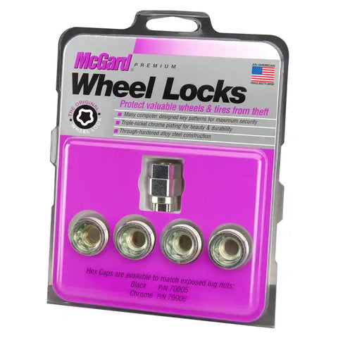 McGard Wheel Lock Nut Set - 4pk. (Under Hub Cap / Cone Seat) M12X1.25 19mm & 21mm Hex .775in. L