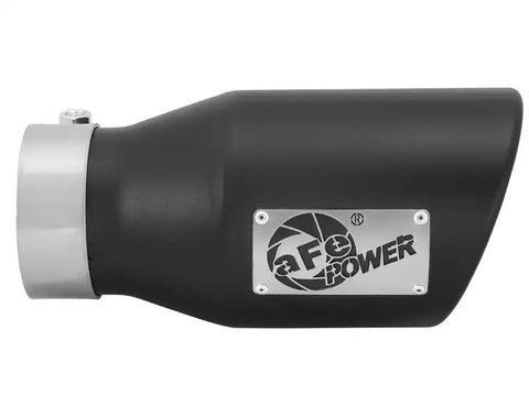 aFe 49T30451-B09 Power Gas Exhaust Tip Black- 3 in x 4.5 out 9 Long Bolt On (Black)