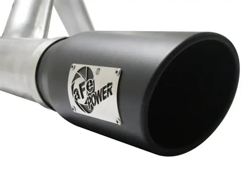 aFe 49-03041-B Atlas Exhaust 4in Aluminized Cat-Back w/ 304 SS Black Tip 11-13 Ford F-150 EcoBoost V6 3.5L (tt)