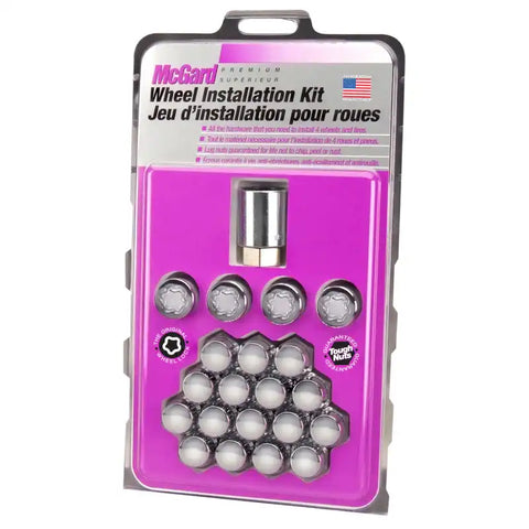 McGard 5 Lug Hex Install Kit (Clamshell) w/Locks (Cone Seat Nut) M12X1.5 / 13/16 - Chrome