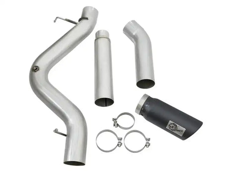 aFe 49-44081-B LARGE Bore HD 5in Exhausts DPF-Back SS w/ Black Tips 16-17 GM Diesel Truck V8-6.6L (td) LML/L5P