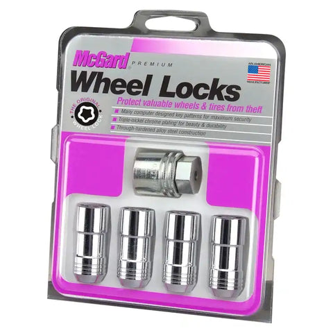 McGard Wheel Lock Nut Set - 4pk. (Cone Seat) 9/16-18 / 7/8 Hex 1.765in. Length Chrome