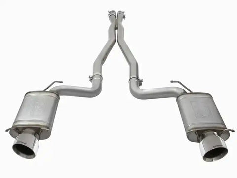 aFe 49-34063-P Mach Force-Xp 3in CB Stainless Steel Dual Exhaust System w/Polished Tips 09-15 Cadillac CTS-V
