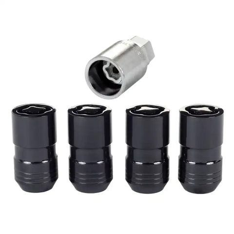 McGard Wheel Lock Nut Set - 4pk. (Cone Seat) M14X1.5 / 21mm & 22mm Dual Hex 1.639in. L Black