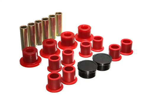 Energy Suspension 4.2154R | 98-11 Ford Ranger Red Rear Leaf Spring Bushing Set