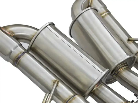 aFe 49-34056-C MACHForce XP 3in -2 1/2in Axle Back SS Exhaust w/Carbon Fiber Tips 14-17 Chevy Corvette V8 6.2L