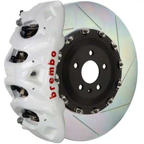 Brembo 19+ X5 (G05)/20+ X6 Front GT BBK 6 Piston Cast 405x34 2pc Rotor Slotted Type-1- White