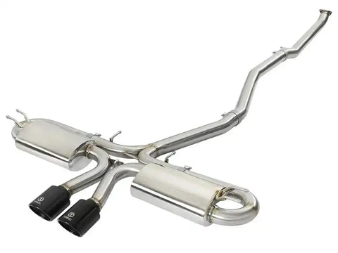 aFe 49-36618-B Takeda 3in 304 SS Cat-Back Exhaust w/ Dual Center Black Tips 17+ Honda Civic Si (2dr) I4 1.5L