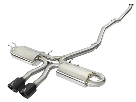 aFe 49-36621-B Takeda 3in 304 SS Cat-Back Exhaust System w/ Black Tips 2017+ Honda Civic Si (4dr) I4 1.5L (t)