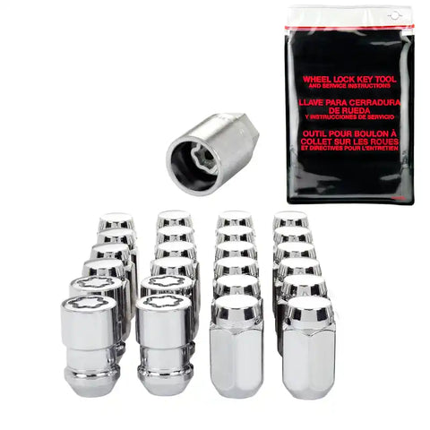 McGard 6 Lug Hex Install Kit w/Locks (Cone Seat Nut) 1/2-20 / 13/16 1.5in. Length - Chrome